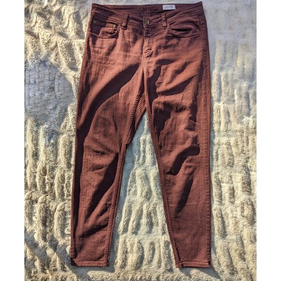 CLOSED Burgundy Handmade In Italy Mid Rise Soft Stretch Jeans, Sz. 30 - Picture 8 of 14
